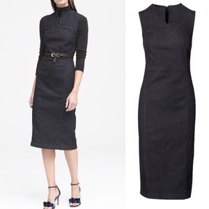 Banana Republic denim sleeveless sheath dress, 6P